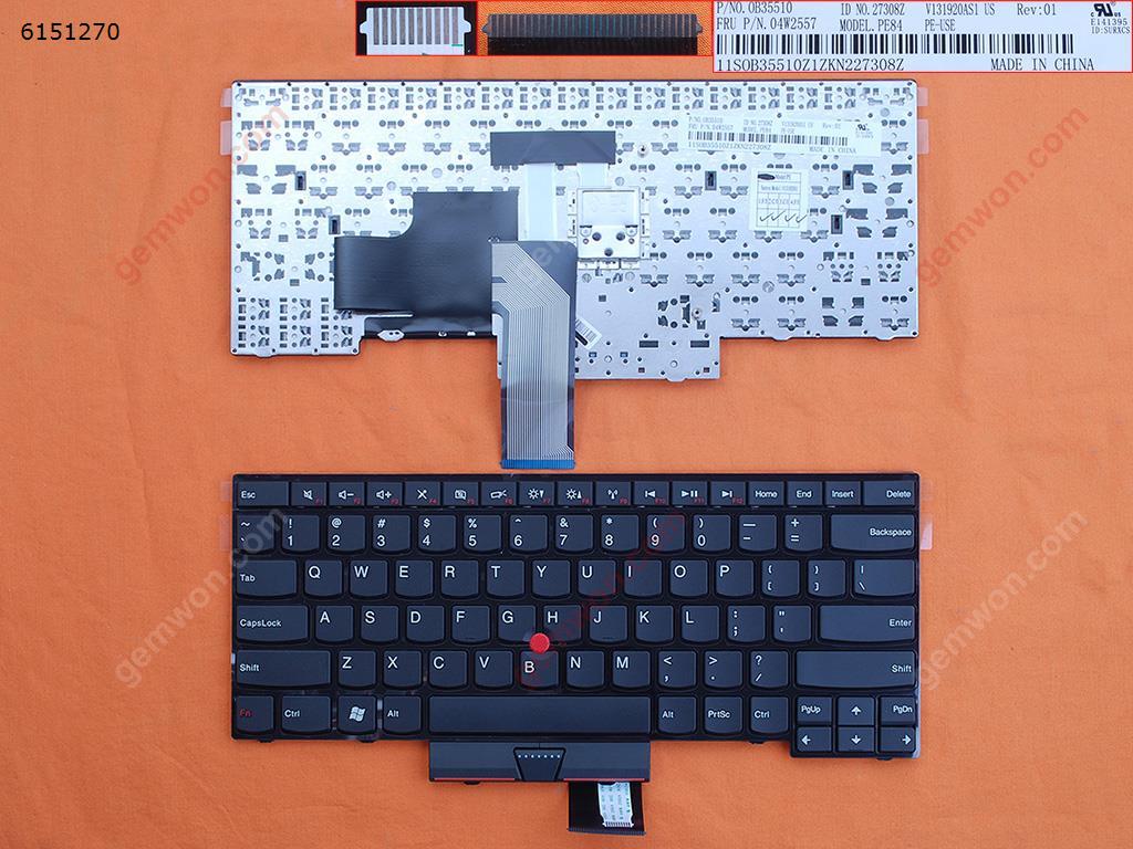 Picture of New Replacement Laptop Keyboard For ThinkPad E430 GLOSSY FRAME BLACK(With Point stick) US Layout