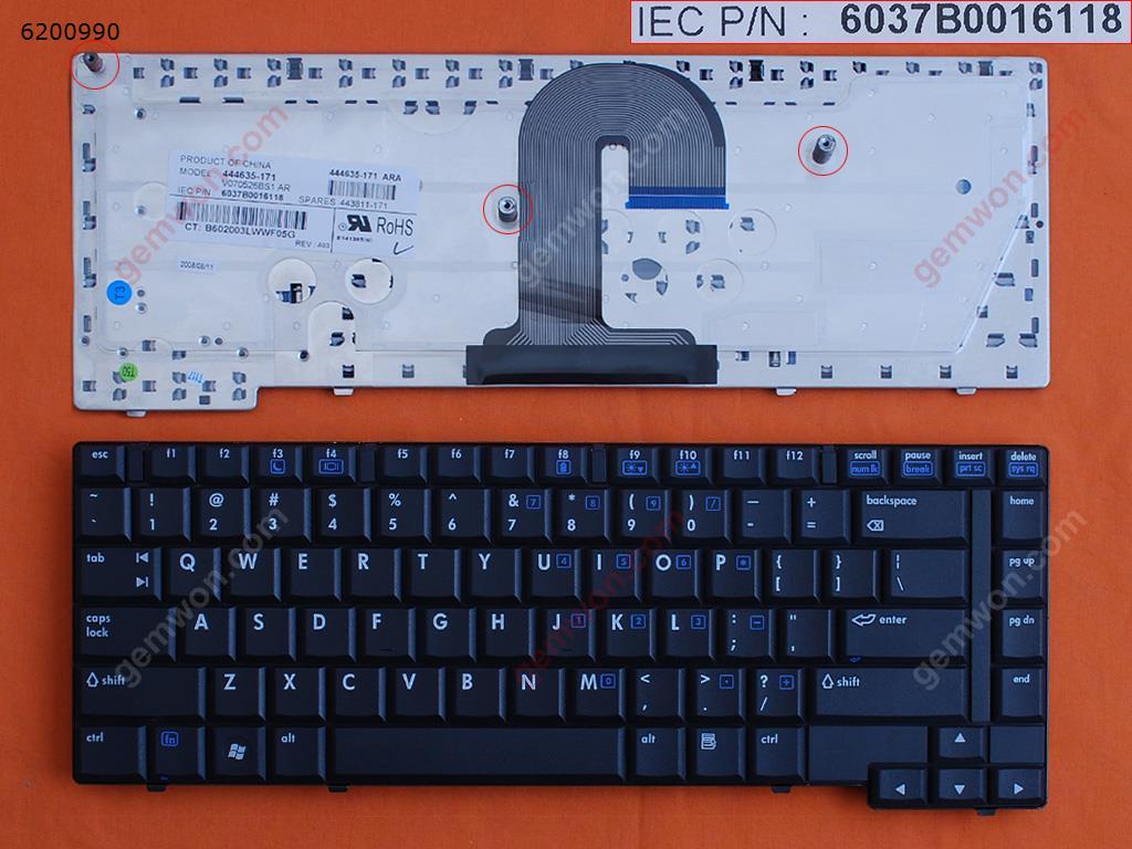 Picture of New Replacement Laptop Keyboard For HP Compaq 6710B 6715B BLACK US Layout