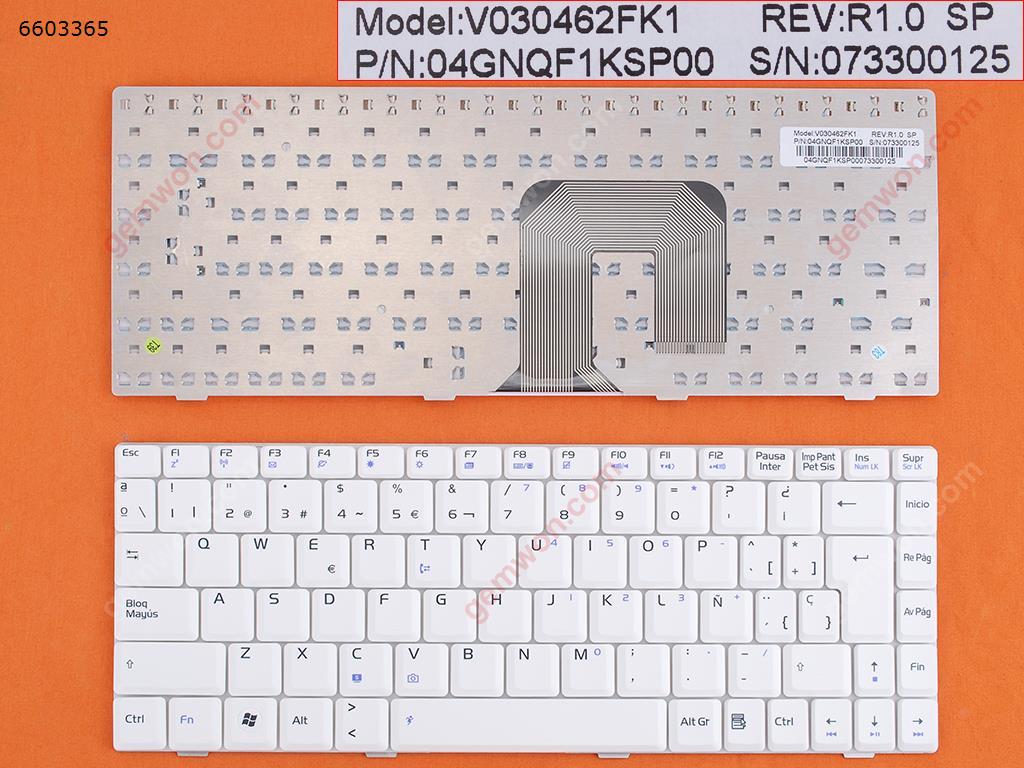 Picture of New Replacement Laptop Keyboard For ASUS F9 WHITE SP Layout