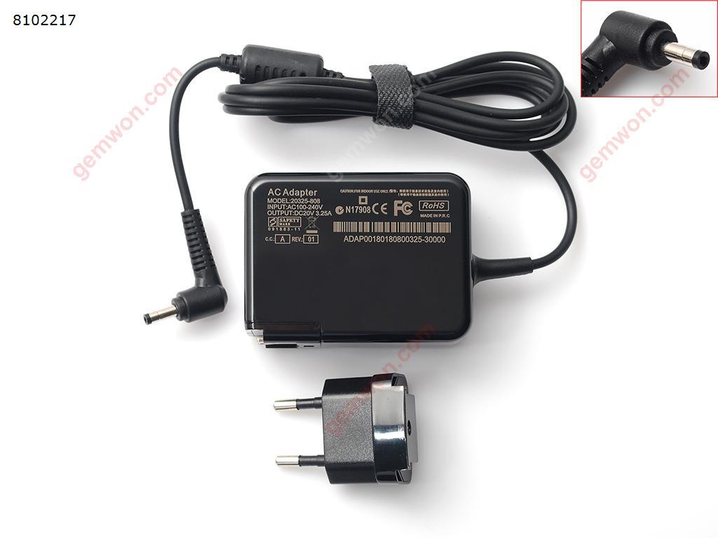 Picture of LENOVO 20V 3.25AΦ4.0*1.7 65W Ideapad 100S-14 15 Yoga510 710s 310S-14（Wall Charger Portable Power Adapter）Plug：EU