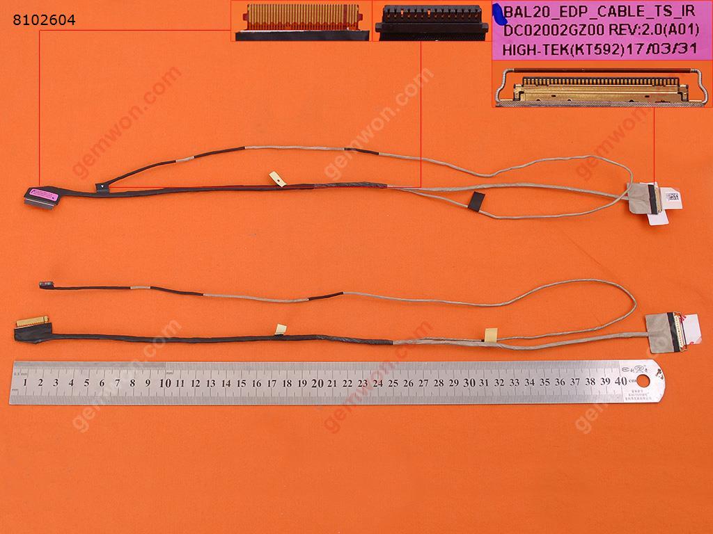 Picture of New LCD Display Screen Cable Replacement  For Dell Inspiron 15 5565 5567 BAL20 40pin