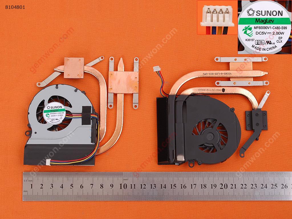 Picture of New Replacement CPU Cooling Fan For Lenovo Z480 Z485 Z580 Z585(Heatsink) 36LZ2TMLV30 36LZ2TMLV50   FAU8300EPA Layout
