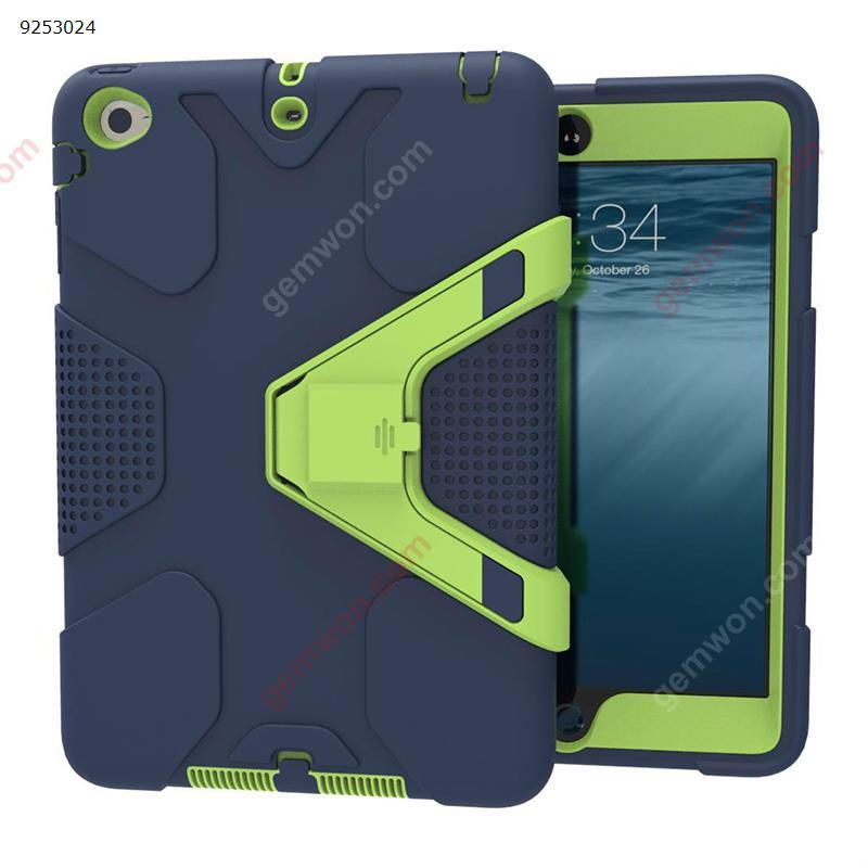 Picture of IPad MINI 1/2/3 protective shell, scaffold, geometric robot, three in one, hidden green + Green
