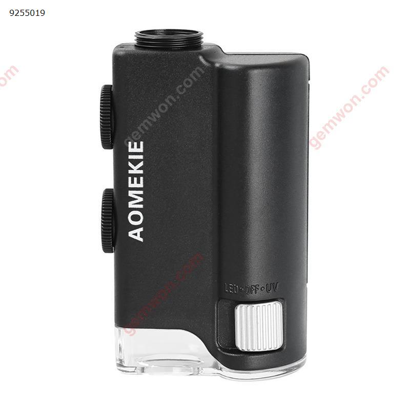 Picture of LED Zoom 60X-100X Pocket Microscope Magnifier for Cellphone UV Currency Detectting Biology Jewelry Appraisal Microscope