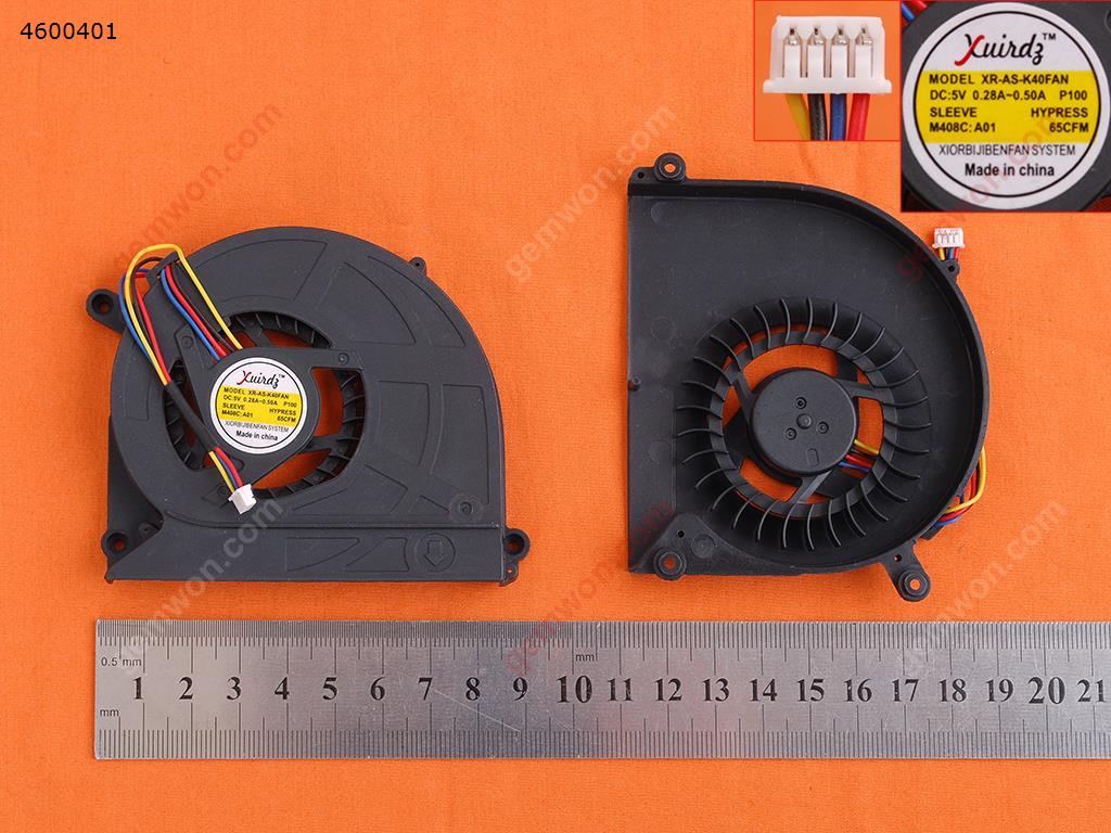 Picture of New Replacement CPU Cooling Fan For ASUS K40 K40AB K40AF K40IN K50I K50IJ K501-RBBGR05(Independent Graphics,OEM) KDB0705HB Layout