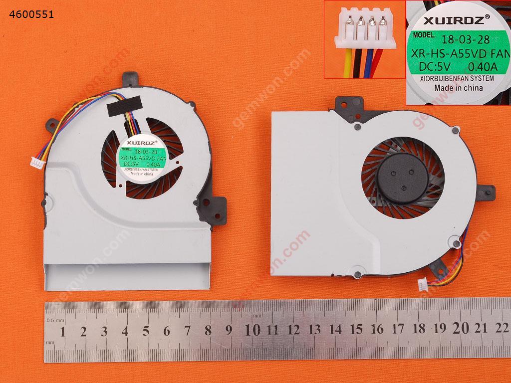 Picture of New Replacement CPU Cooling Fan For ASUS K55V K55VD(OEM) MF75090V1-C170-S99  MF60120V1-C181-S9A   MG62090V1-Q020-S99 Layout