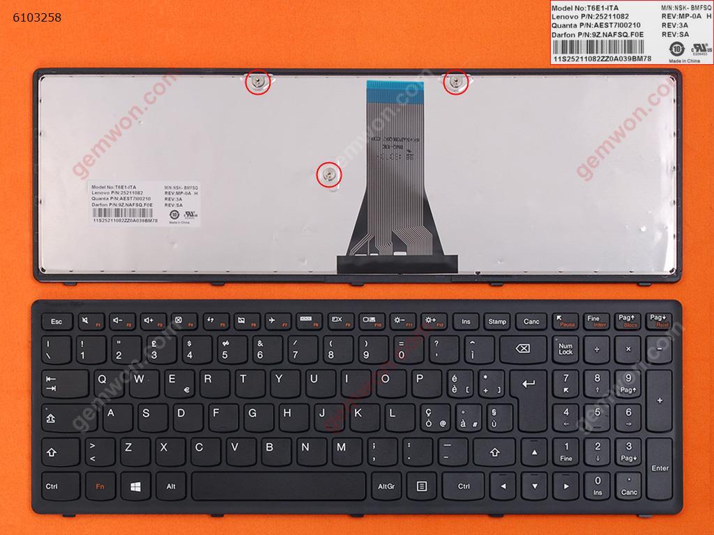Picture of New Replacement Laptop Keyboard For LENOVO G505S BLACK FRAME BLACK(For Win8) IT Layout