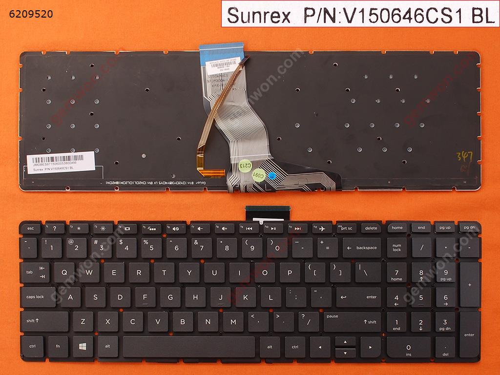 Picture of New Replacement Laptop Keyboard For HP Pavilion 15-AB BLACK (Backlit,Without FRAME,With cable folded,Win8) US Layout