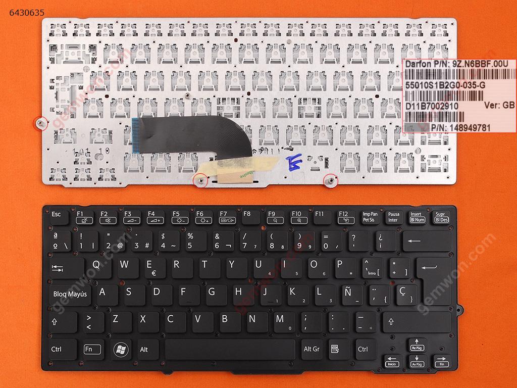 Picture of New Replacement Laptop Keyboard For SONY VPC-SD VPC-SB BLACK SP Layout