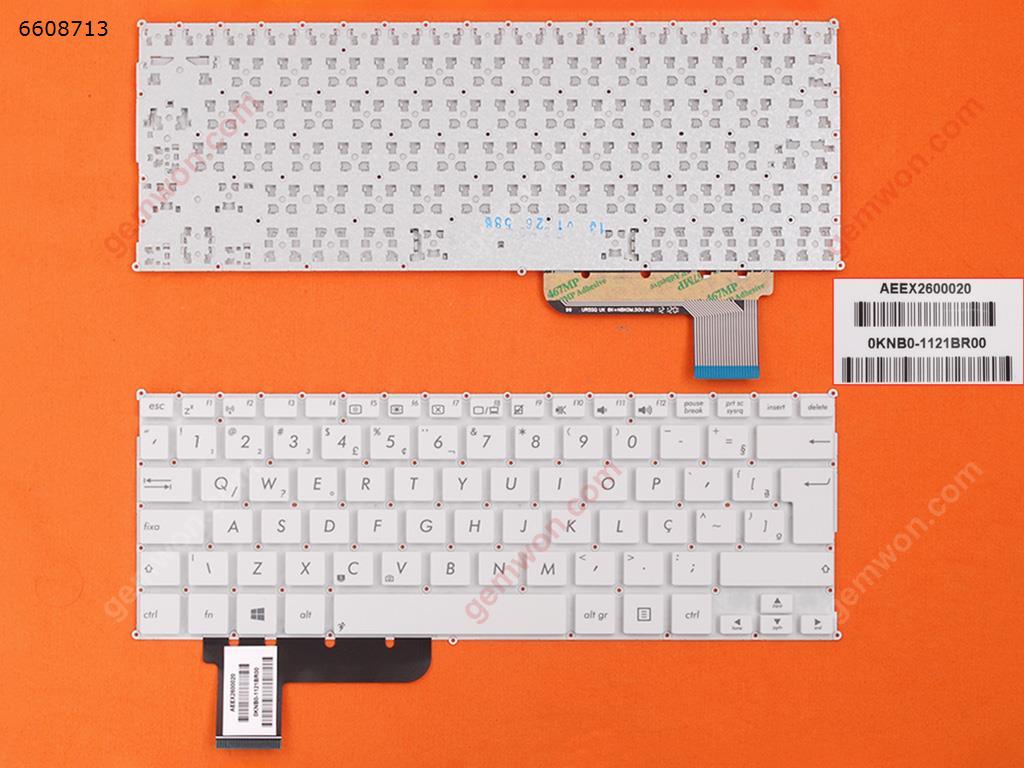 Picture of New Replacement Laptop Keyboard For ASUS X202E S200 WHITE(Compatible with X201E,Without FRAME,without foil,For Win8) BR Layout