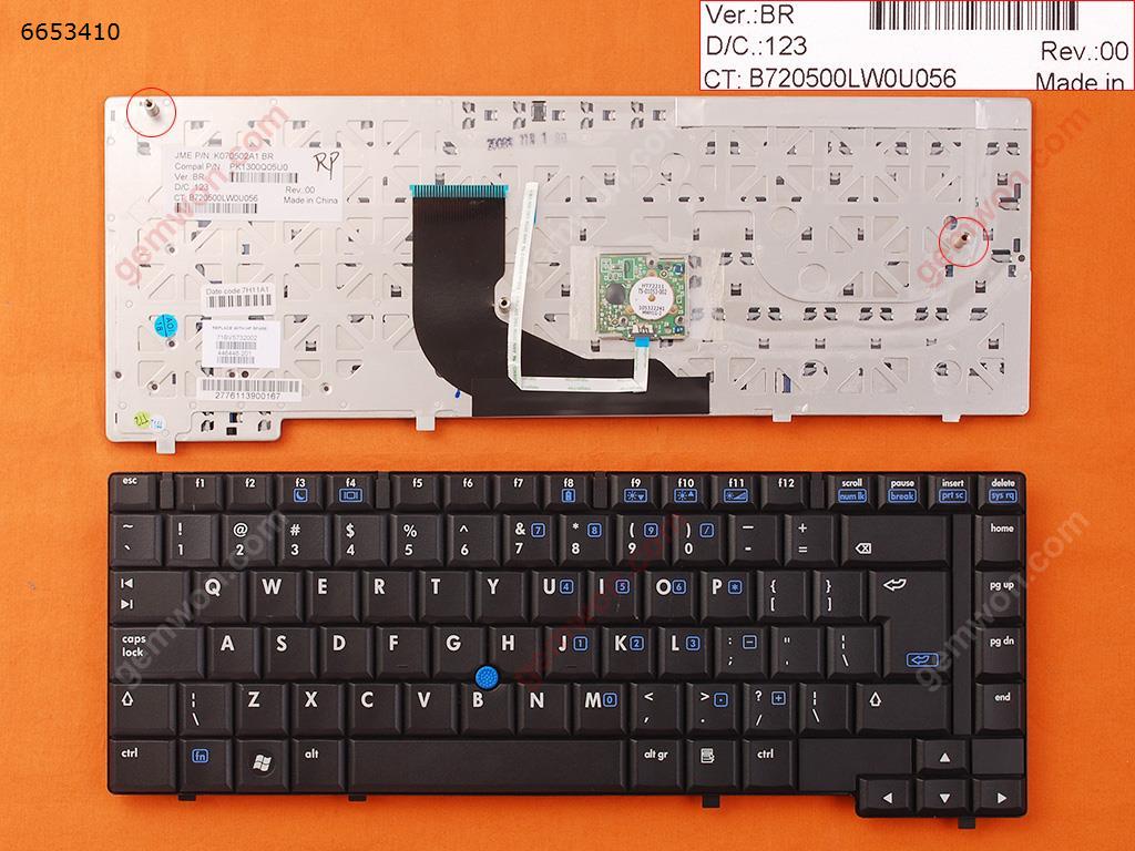 Picture of New Replacement Laptop Keyboard For HP Compaq 6910 6910p BLACK(With Point stick,Big Enter) US Layout