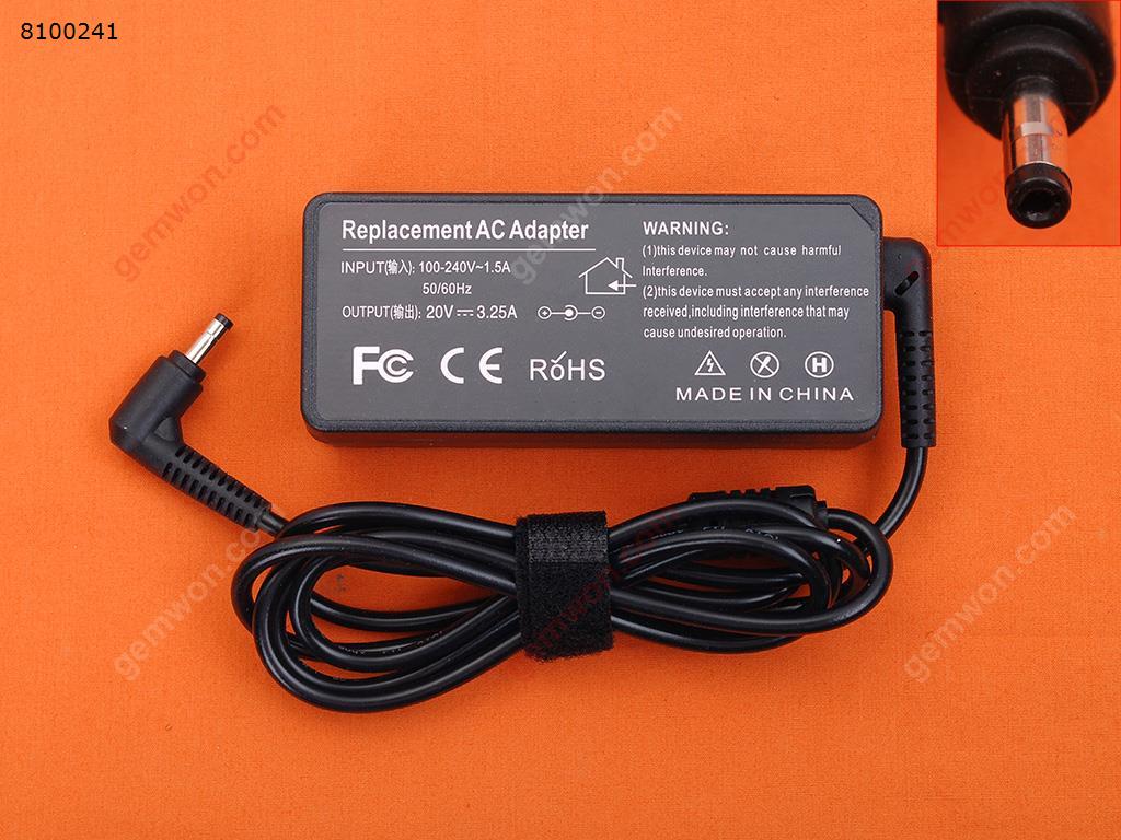 Picture of Laptop AC power adapter for Lenovo 20V 3.25A 65W Φ4.0*1.7mm (High Copy)