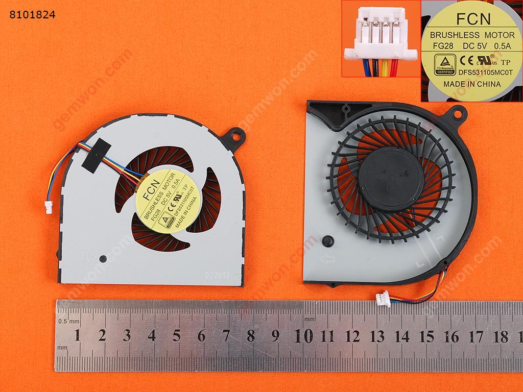 Picture of New Replacement CPU Cooling Fan For Acer Aspire Nitro VN7-572 VN7-572G 4Pin CPU Fan(Original) DFS531105MC0T Layout