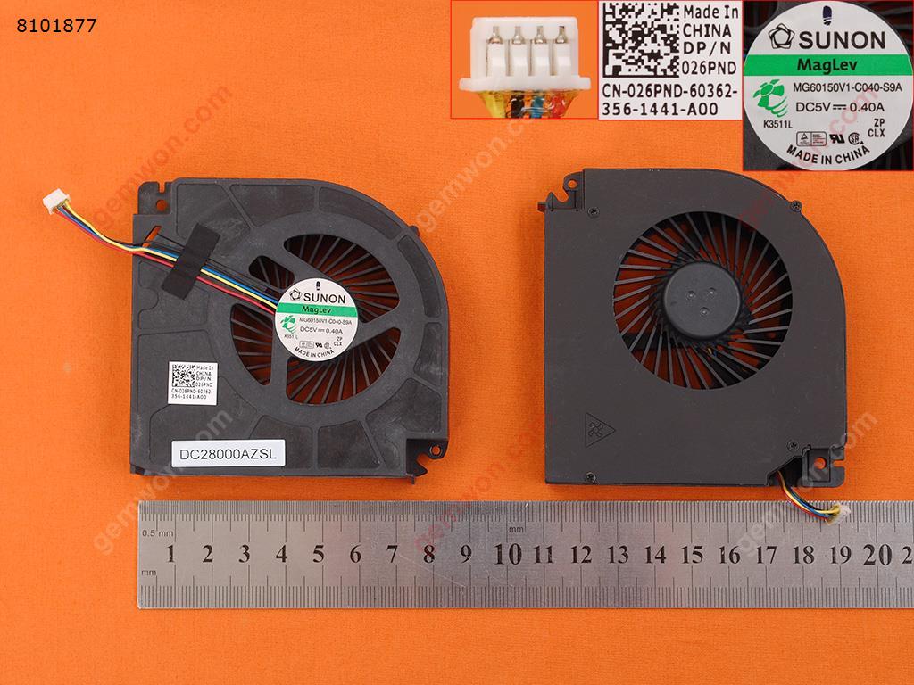 Picture of New Replacement CPU Cooling Fan For DELL Precision M6700(Original) 026PND DC28000AZSL MG60150V1-C040-S9A Layout