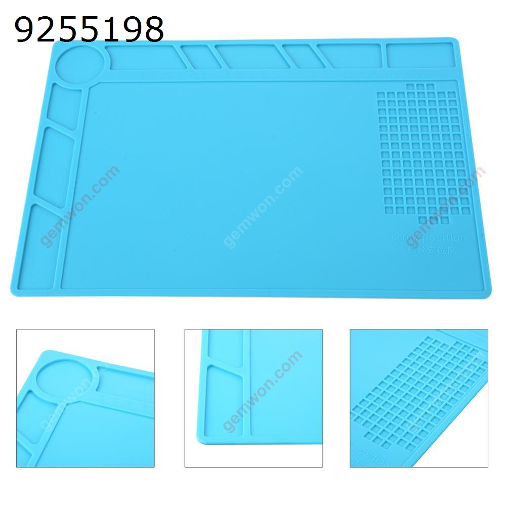 Picture of 34x23cm Heat Resistant Silicone Pad Desk Mat Maintenance Platform Heat Insulation BGA Soldering Repair Station with 20 cm Scale Ruler