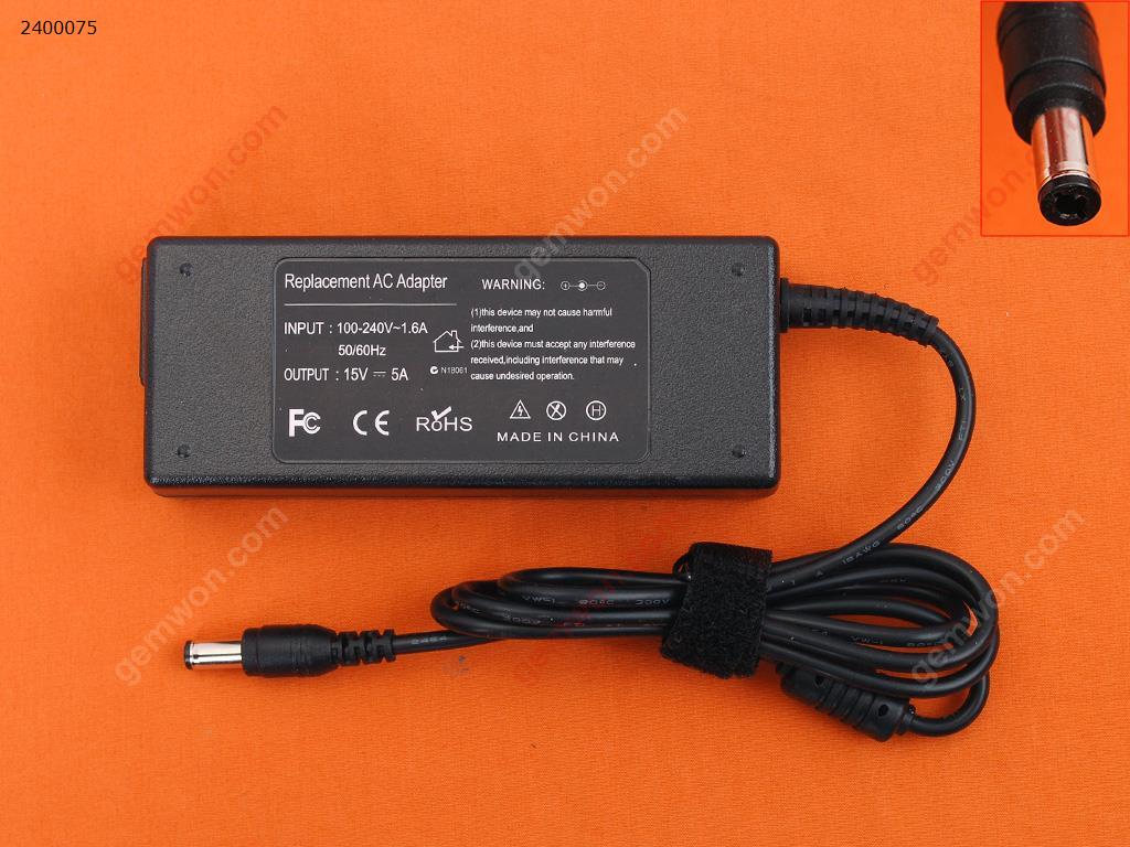 Picture of TOSHIBA 15V 5A Φ6.3*3.0mm 75W (High Copy )