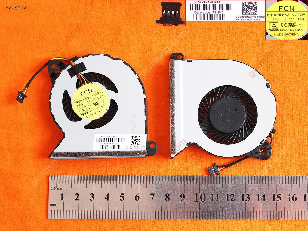 Picture of New Replacement CPU Cooling Fan For HP ProBook 450 G2 Series(Original) MF60070V1-C350-S9A   SPS-767433-001   DC28000EWF0    DFS481305MC0T   FFHC Layout