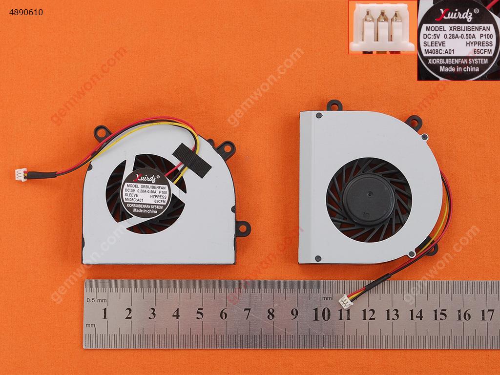 Picture of New Replacement CPU Cooling Fan For MSI FX610(OEM) DFS451205M10T  (DC 5V 0.4A) Layout