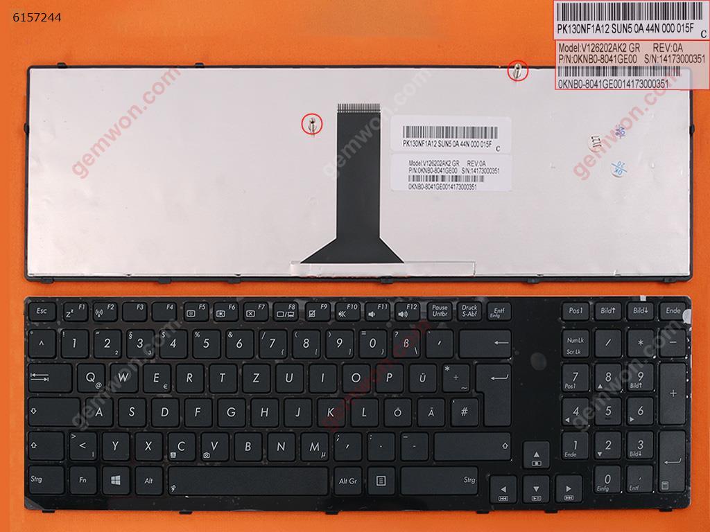 Picture of New Replacement Laptop Keyboard For ASUS K95 K95V K95VB K95VJ K95VM X93 X93S X93SM X93SV GLOSSY FRAME BLACK WIN8 GR Layout