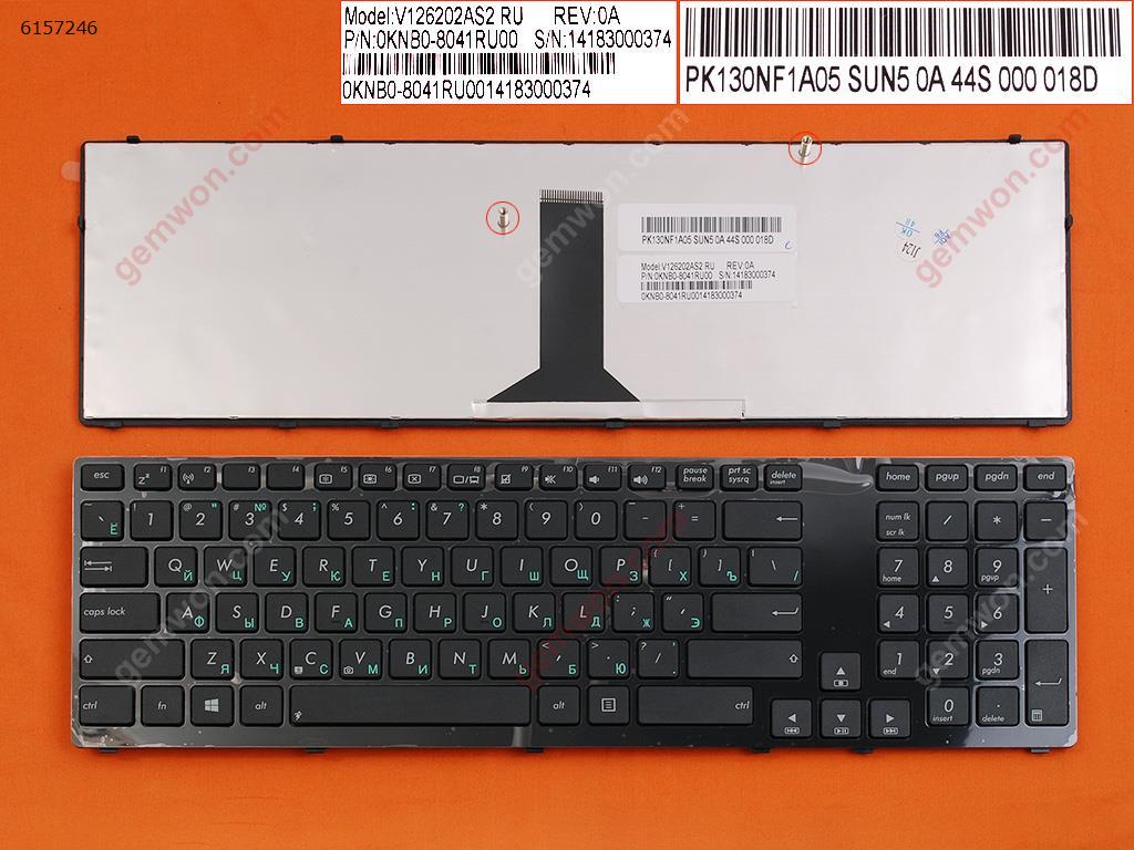 Picture of New Replacement Laptop Keyboard For ASUS K95 K95V K95VB K95VJ K95VM X93 X93S X93SM X93SV GLOSSY FRAME BLACK WIN8 RU Layout