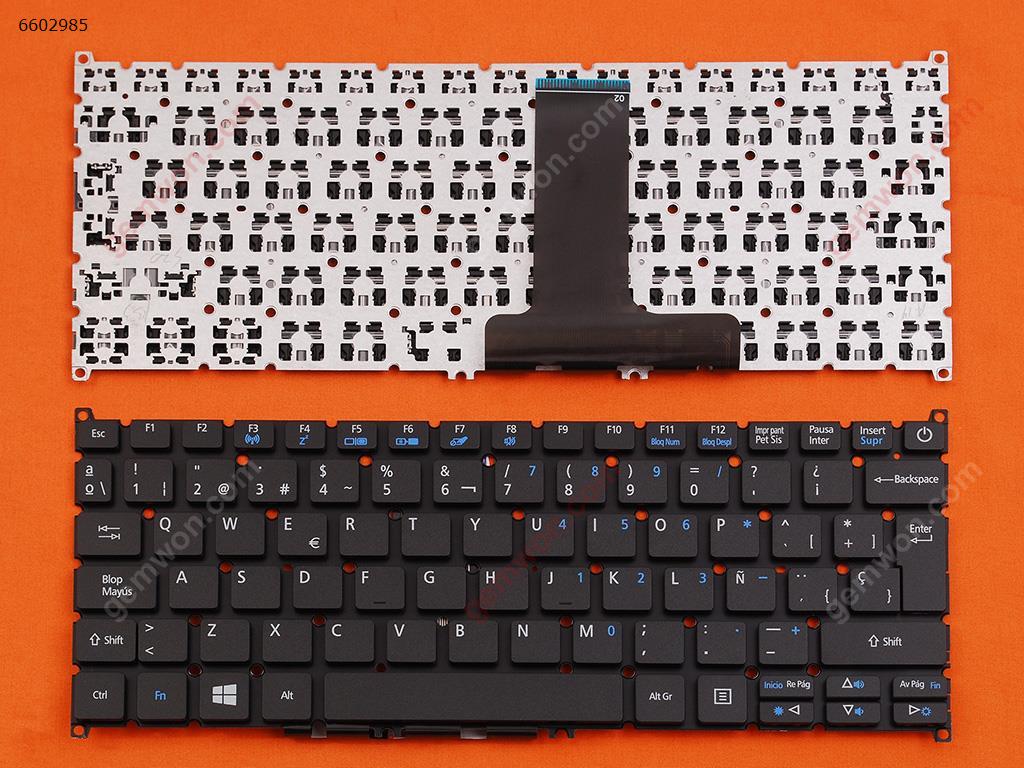 Picture of New Replacement Laptop Keyboard For Acer Aspire ES1-132 Series 11.6" BLACK (Without FRAME,Win8) SP Layout