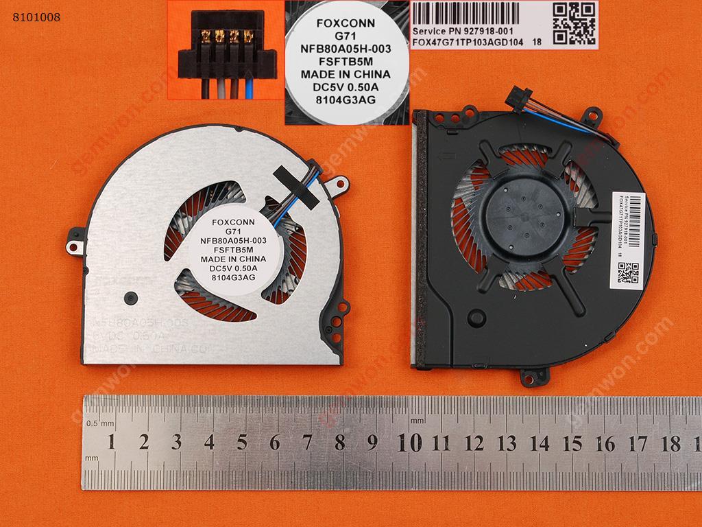 Picture of New Replacement CPU Cooling Fan For HP Pavilion 15-CC 15-cc708tx 15-CC715TX 15-CC710TX TPN-Q191(Original) 927918-001 NFB80A05H-003 Layout