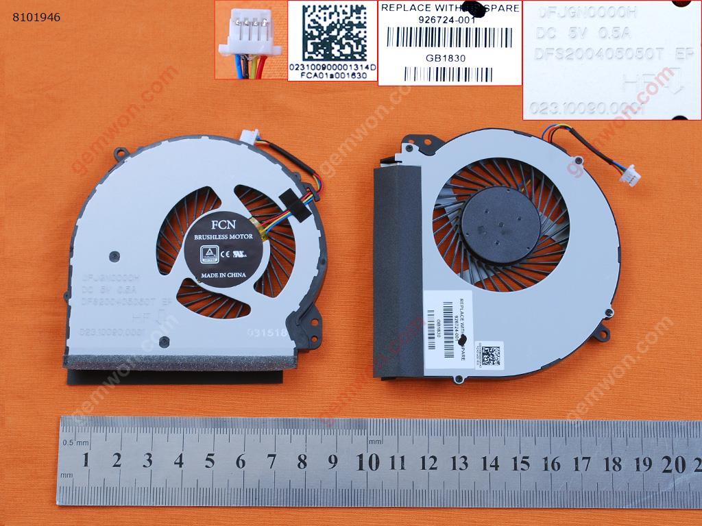 Picture of New Replacement CPU Cooling Fan For HP 17-X 17-BS 17-Y TPN-M121(Original) 926724-001    DFS200405050T     023·10090·0001 Layout