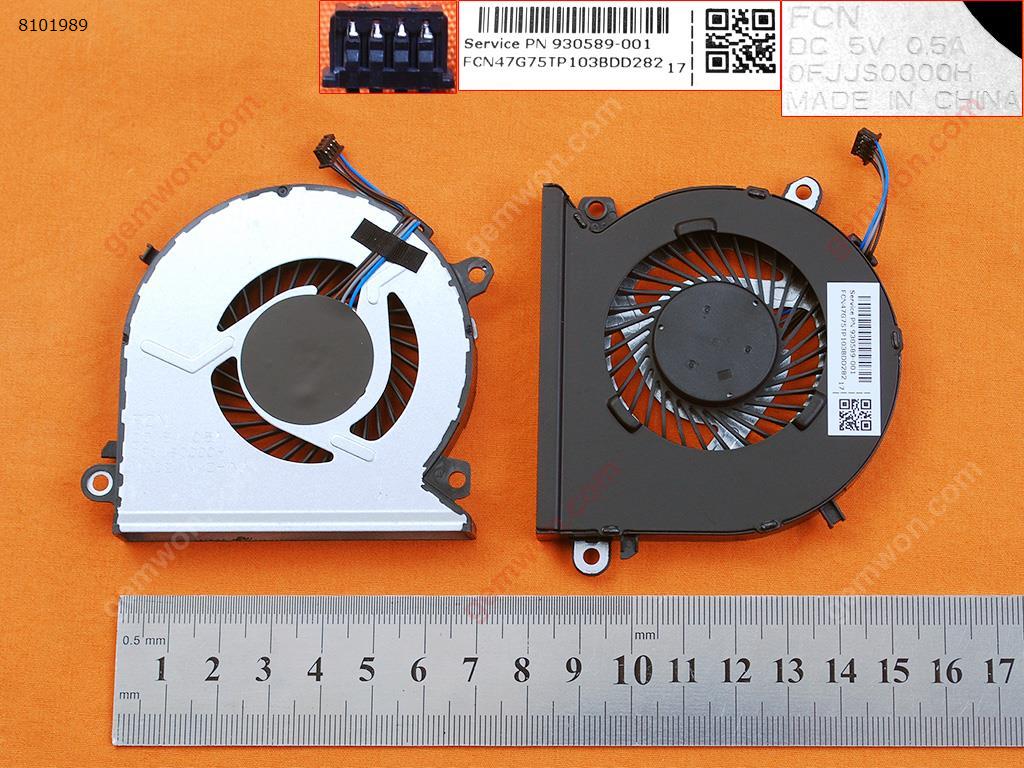 Picture of New Replacement CPU Cooling Fan For HP Pavilion 15-CB 15-CB076TX 15-CB000 930589-001(Original) 930589-001   0FJJS0000H Layout