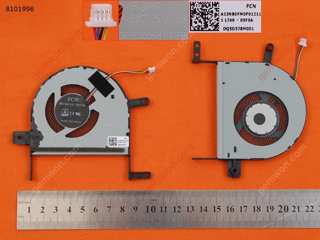 Picture of New Replacement CPU Cooling Fan For ASUS S510U X510U X510(Original) DFS531005PL0T    FJPP Layout