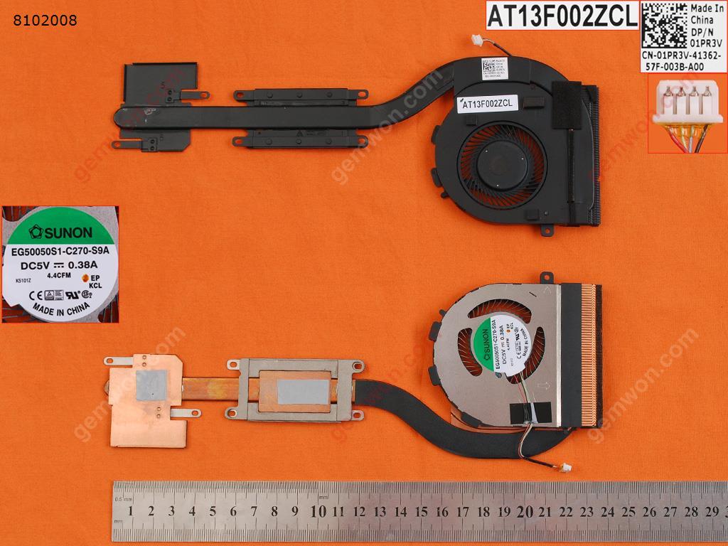 Picture of New Replacement CPU Cooling Fan For DELL Latitude E5450(Independent Graphics,Heatsink ) EG50050S1-C270-S9A  AT13F002ZCL  01PR3V AT13F003ZCL Layout