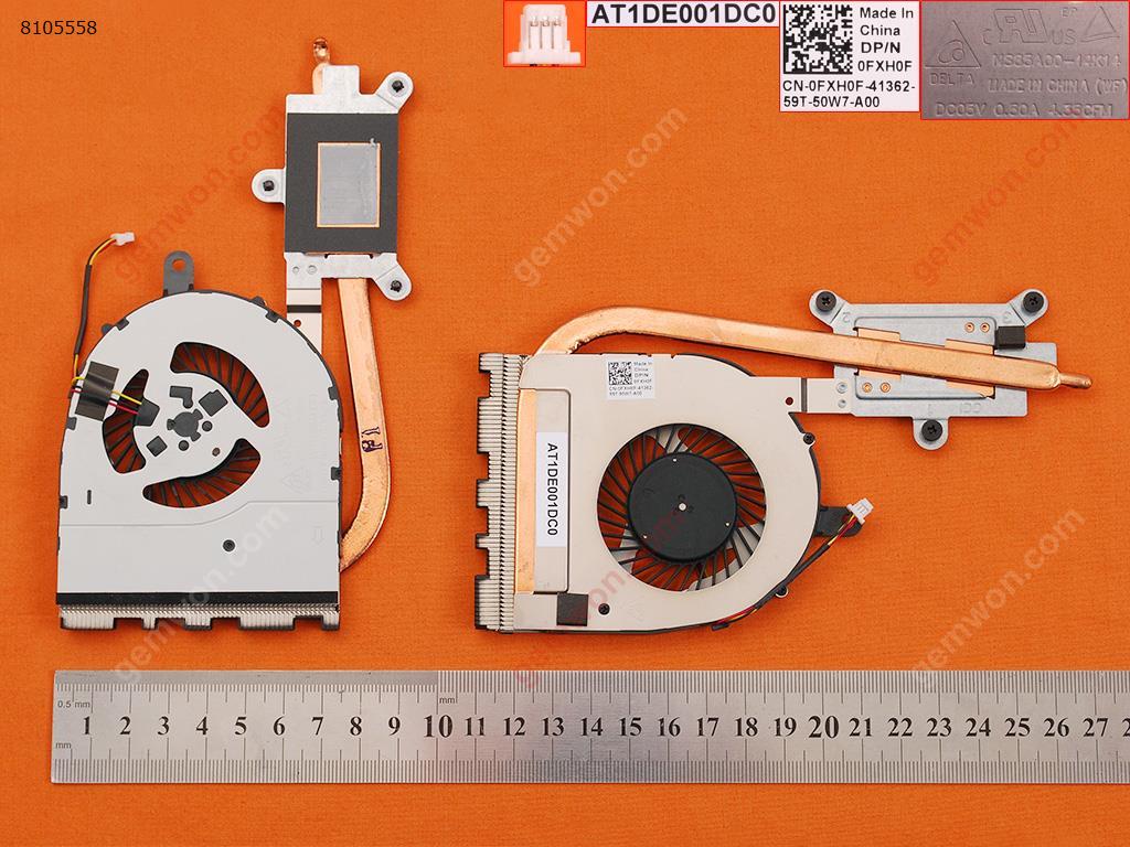 Picture of New Replacement CPU Cooling Fan For DELL inspiron 5558 5458 5459 5559(Inter,Heatsink) 02FW2C   0FXH0F    AT1DE001DC0    NS85A00-14K14 Layout