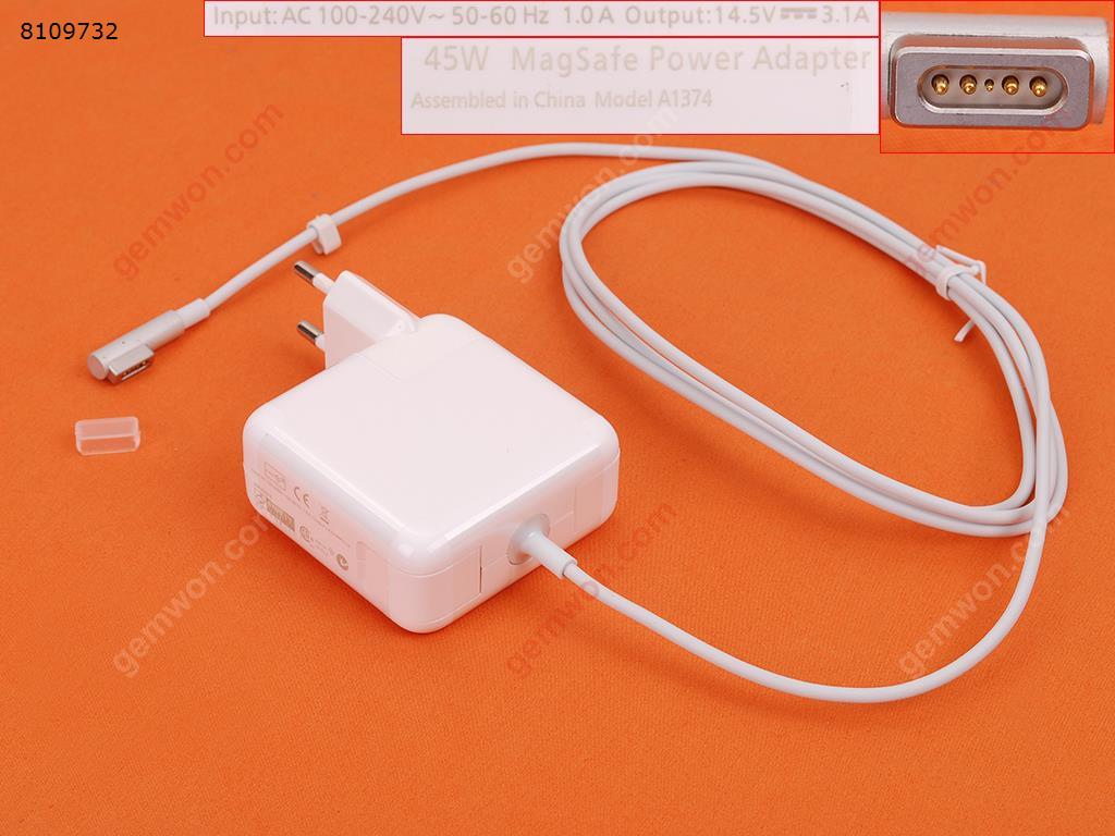 Picture of Apple Macbook 14.5V 3.1A 45W Connector Shape L For A1304 A1369 (High Copy) Plug：EU