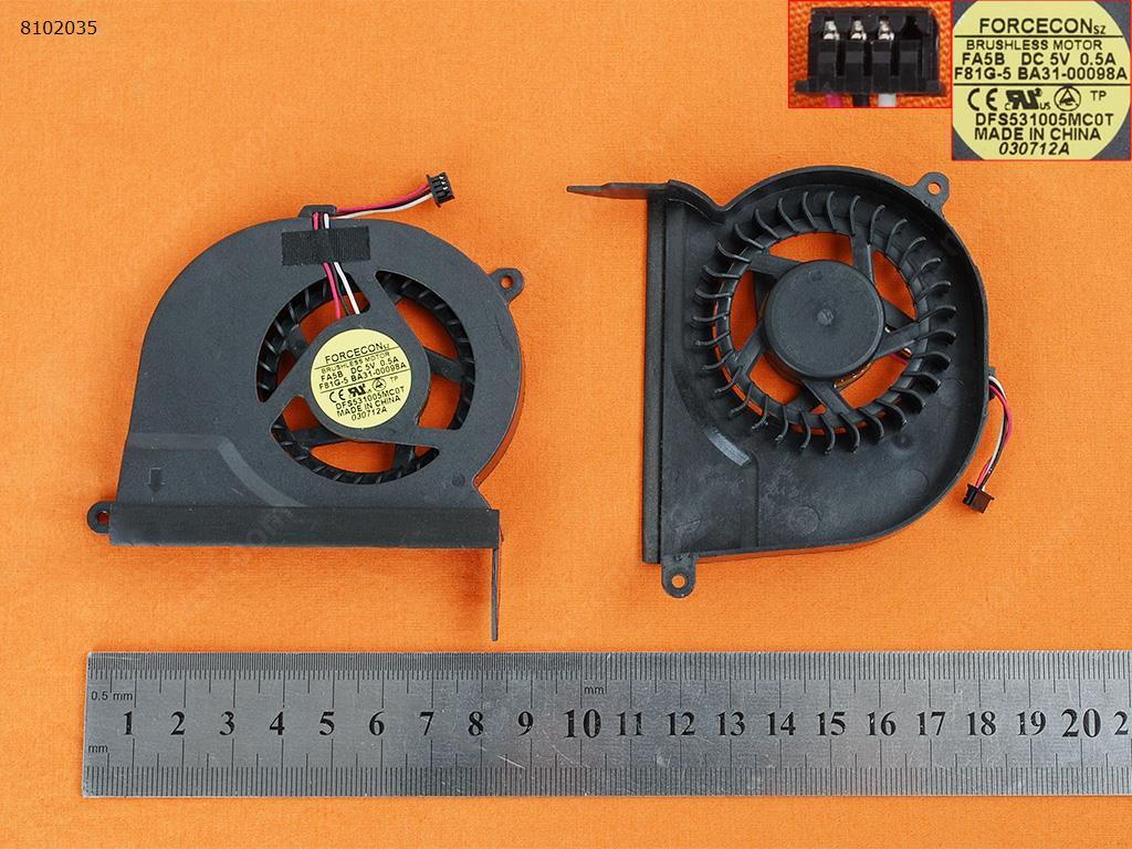 Picture of New Replacement CPU Cooling Fan For Samsung RV411 RV415 RV420 RV511 RV509 RV515 RV520 RV409 RC520 RC510(Original) DFS531005MC0T Layout