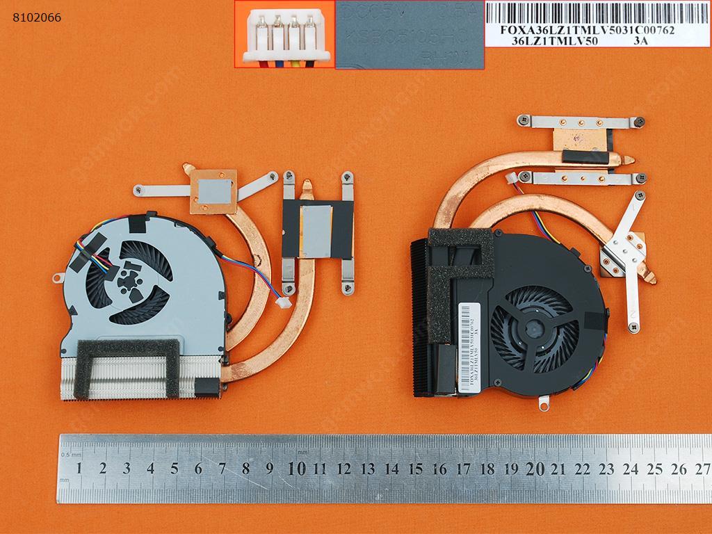 Picture of New Replacement CPU Cooling Fan For Lenovo Z380 Z380AM(Fan + Heatsink) 36LZ1TMLV50   KSB05105HC Layout