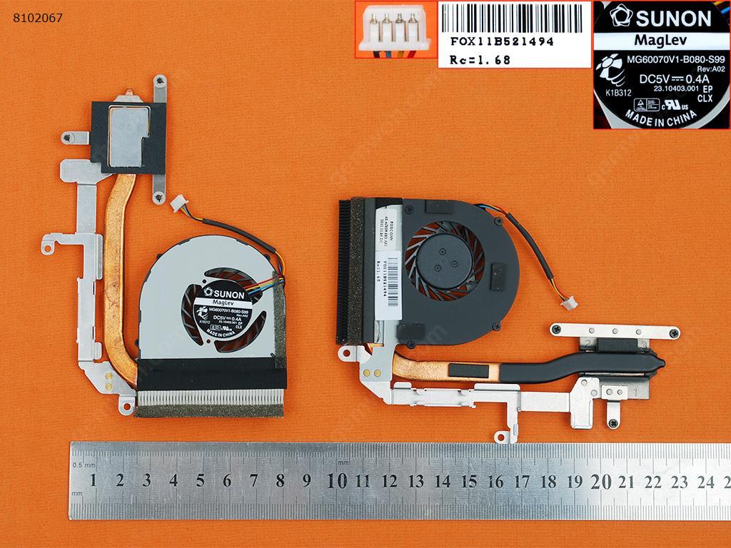 Picture of New Replacement CPU Cooling Fan For Lenovo Ideapad S205(Fan + Heatsink) 60.4JB09.003   MG60070V1-B080-S99 Layout