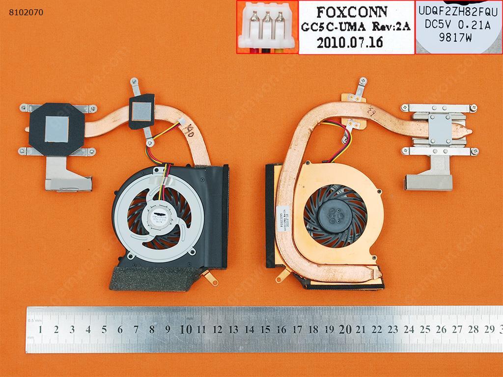 Picture of New Replacement CPU Cooling Fan For Lenovo ThinkPad E40 E50(For AMD,Integrated graphics,Heatsink ) UDQF2ZH82FQU Layout
