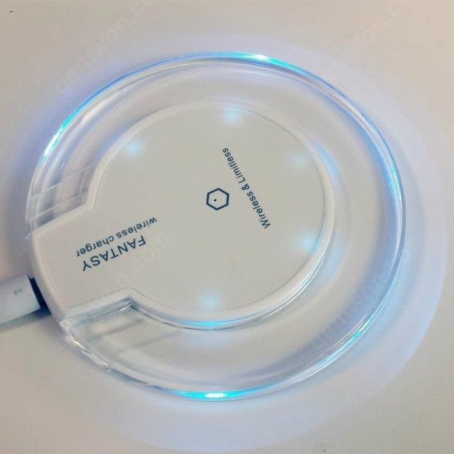 Picture of Wireless Charger, Wireless Charging Ultra Slim Wireless Charger for iPhone X/8/8 Plus, Sleep-friendly with Anti-Slip Rubber NO AC Adapter - White