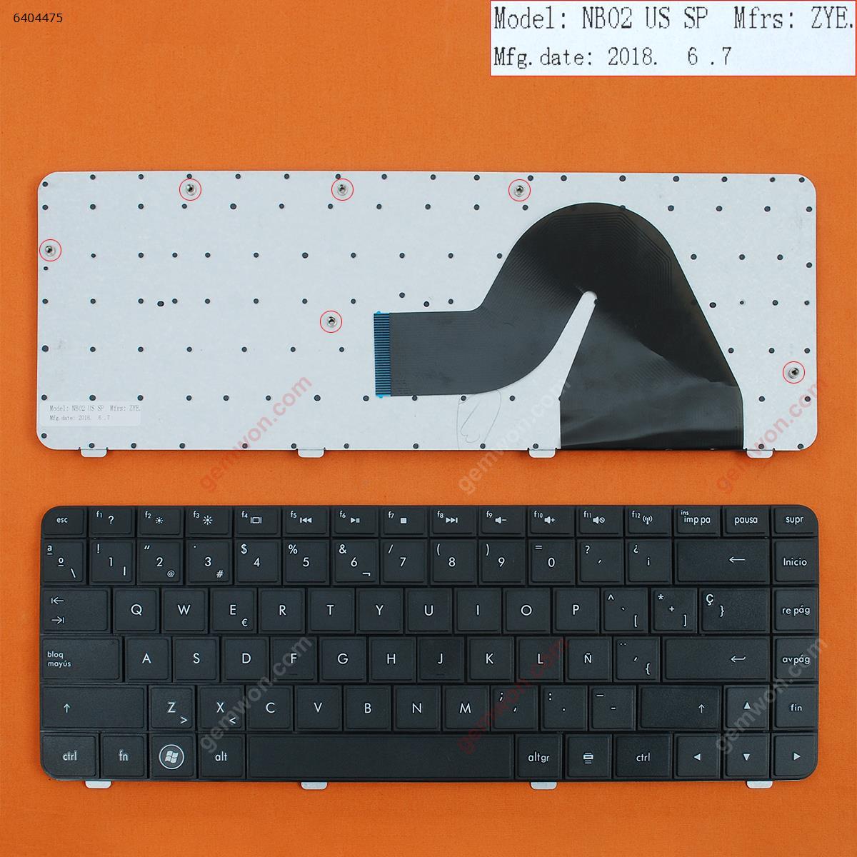 Picture of New Replacement Laptop Keyboard For HP CQ42 BLACK OEM（Small Enter） SP Layout