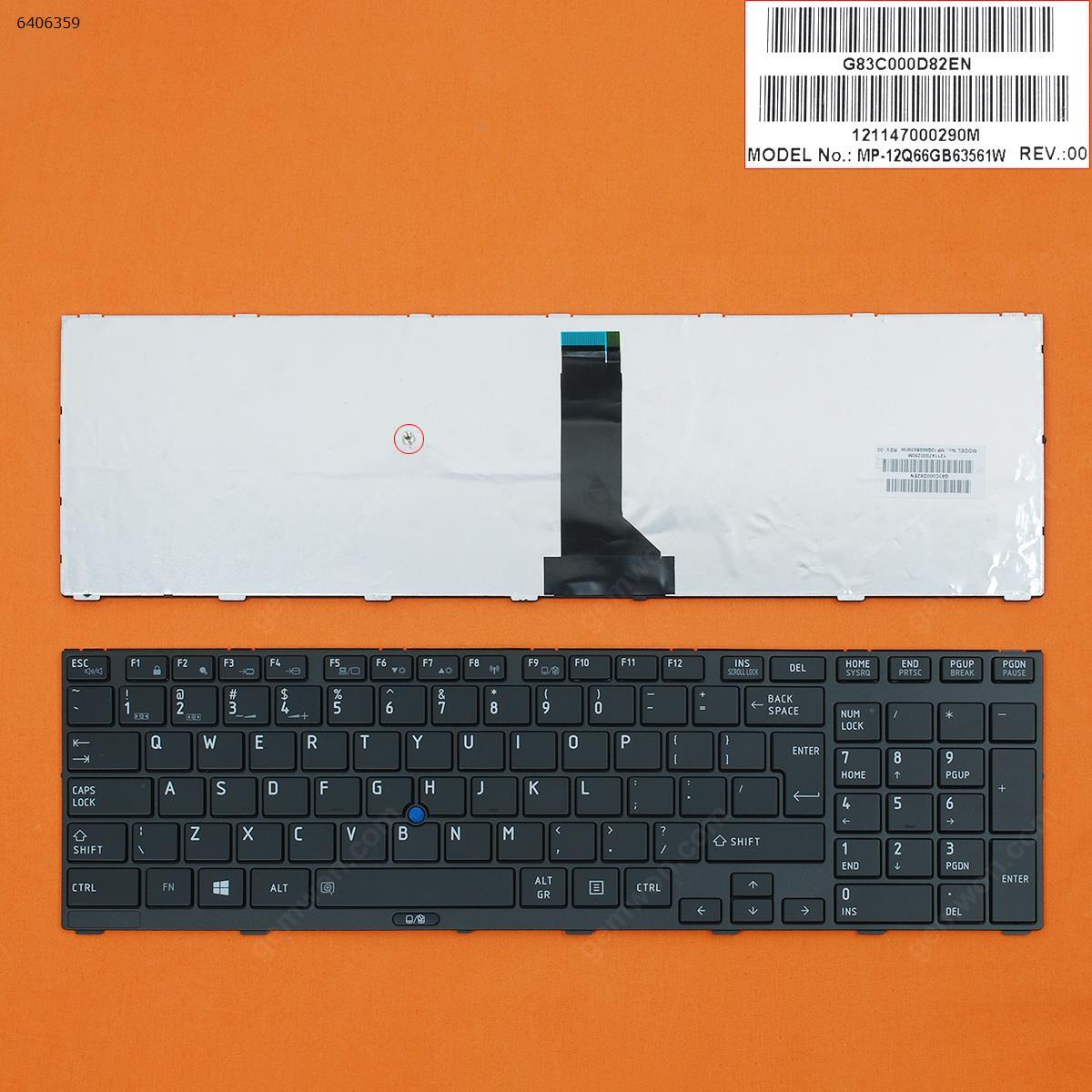 Picture of New Replacement Laptop Keyboard For TOSHIBA Tecra R850 BLACK FRAME GLOSSY（With Point stick,WIN8） UI Layout