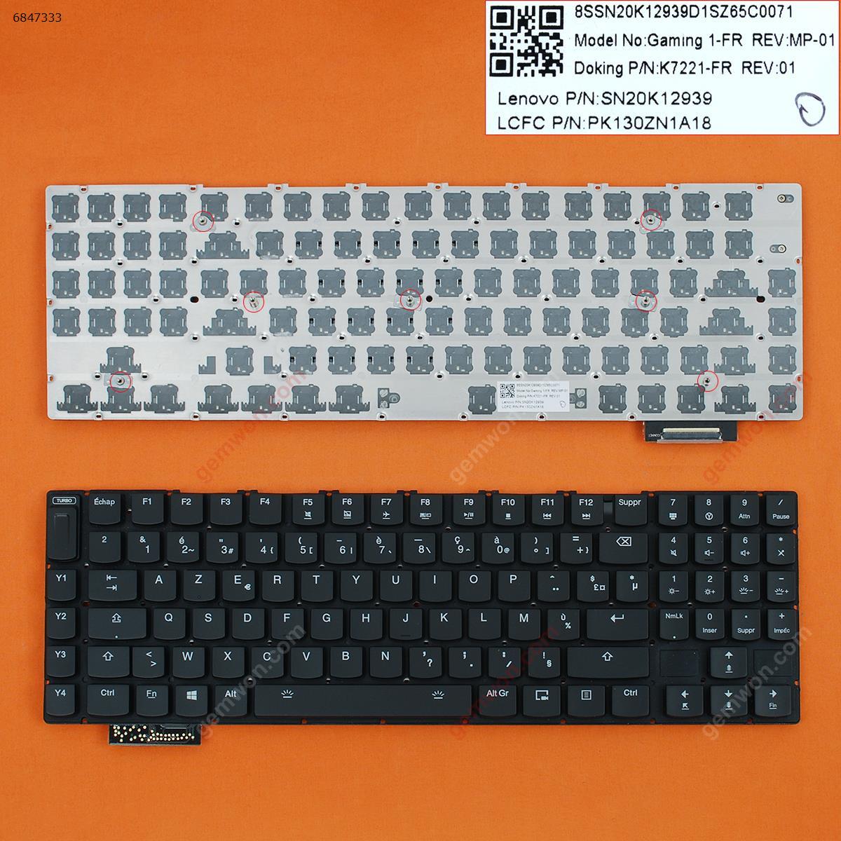Picture of New Replacement Laptop Keyboard For Lenovo IdeaPad Y900-17ISK Y910-17ISK Y920-17IKB BLACK(Full Colorful Backlit,Without FRAME,WIN8) FR Layout