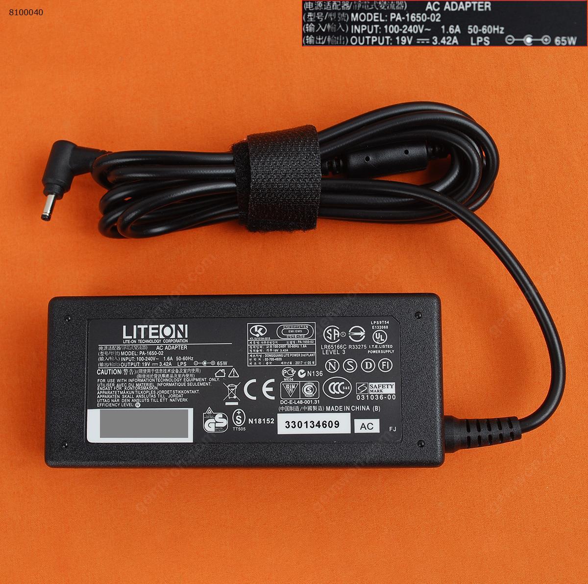 Picture of Acer 19V 3.42A 65W Φ3.0x1.0mm (Quality：A+) Black