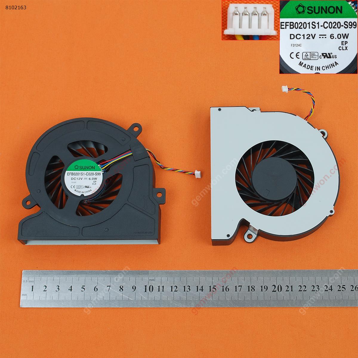 Picture of New Replacement CPU Cooling Fan For ASUS AIO ET2300I All-in One CPU(Original,Small interface) EFB0201S1-C020-S99 DC12V 6W Layout