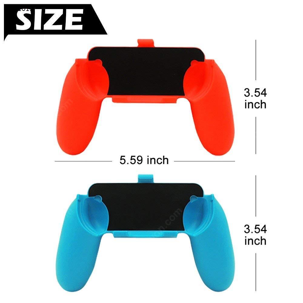 Picture of Joy-Con Grips Kit for Nintendo Switch,Wear-resistant Joy-con Handle Controllers Set of 2 Blue Red