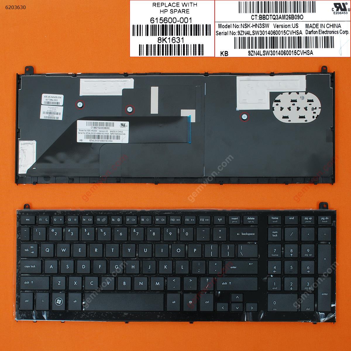 Picture of New Replacement Laptop Keyboard For HP PROBOOK 4520S BLACK FRAME BLACK US Layout