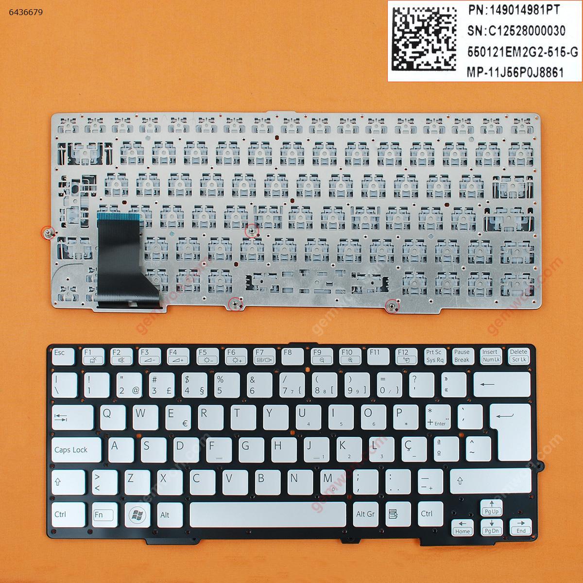 Picture of New Replacement Laptop Keyboard For SONY VAIO SVE13 SVS13 Silver WIN8(For Backlit version,without FRAME,without foil) PO Layout
