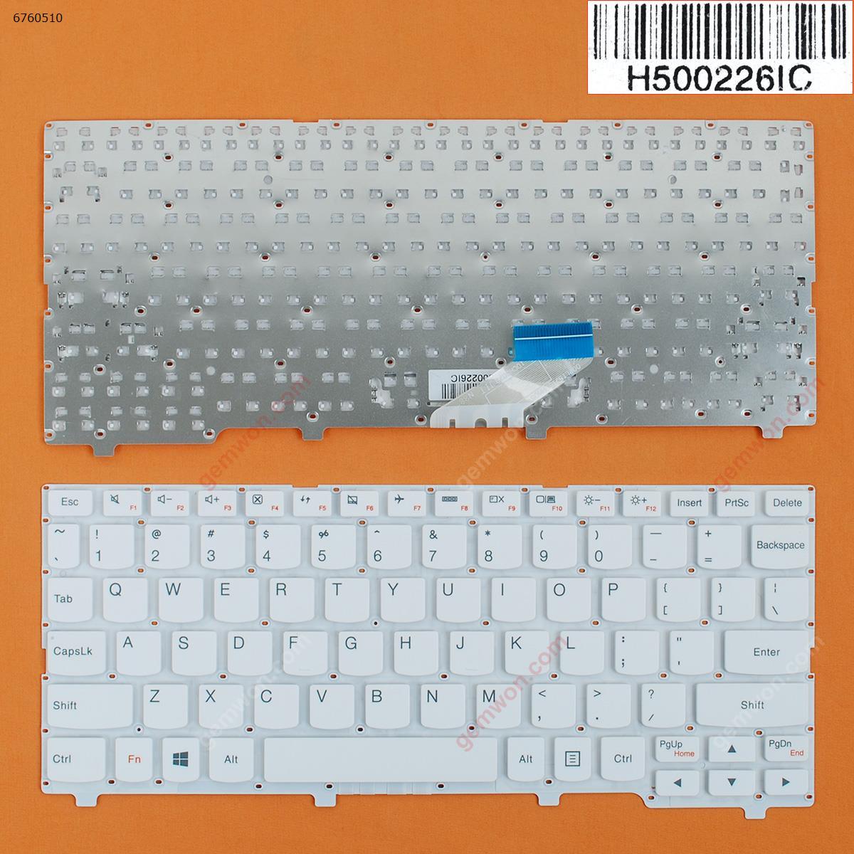 Picture of New Replacement Laptop Keyboard For Lenovo IdeaPad 110S-11IBR 11.6" WHITE win8(Without FRAME) US Layout
