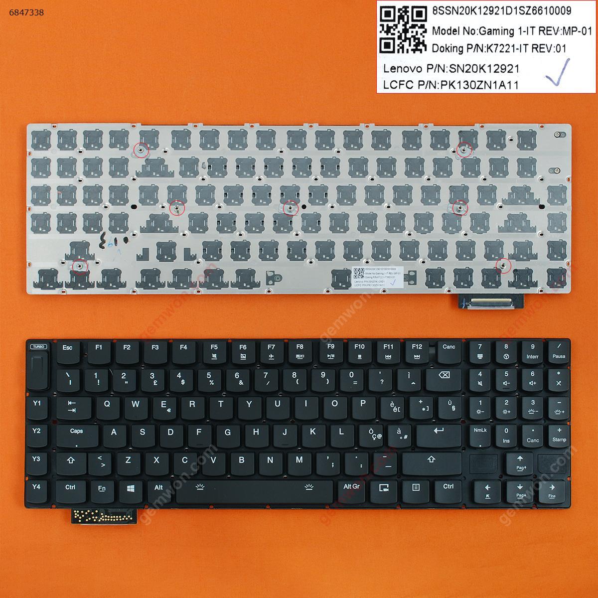 Picture of New Replacement Laptop Keyboard For Lenovo IdeaPad Y900-17ISK Y910-17ISK Y920-17IKB BLACK(Full Colorful Backlit,Without FRAME,WIN8) IT Layout