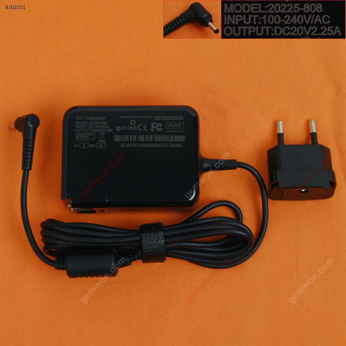 Picture of LENOVO 20V2.25AΦ3.0*1.0 45W chromebook N21 ADLX45DLC3A（Wall Charger Portable Power Adapter）Plug：EU