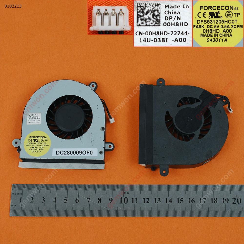 Picture of New Replacement CPU Cooling Fan For DELL Alienware M14XR1 0H8HD DC280009OF0(Original,Some Scratches) DC280009OF0 DFS531205HC0T 0H8HD Layout