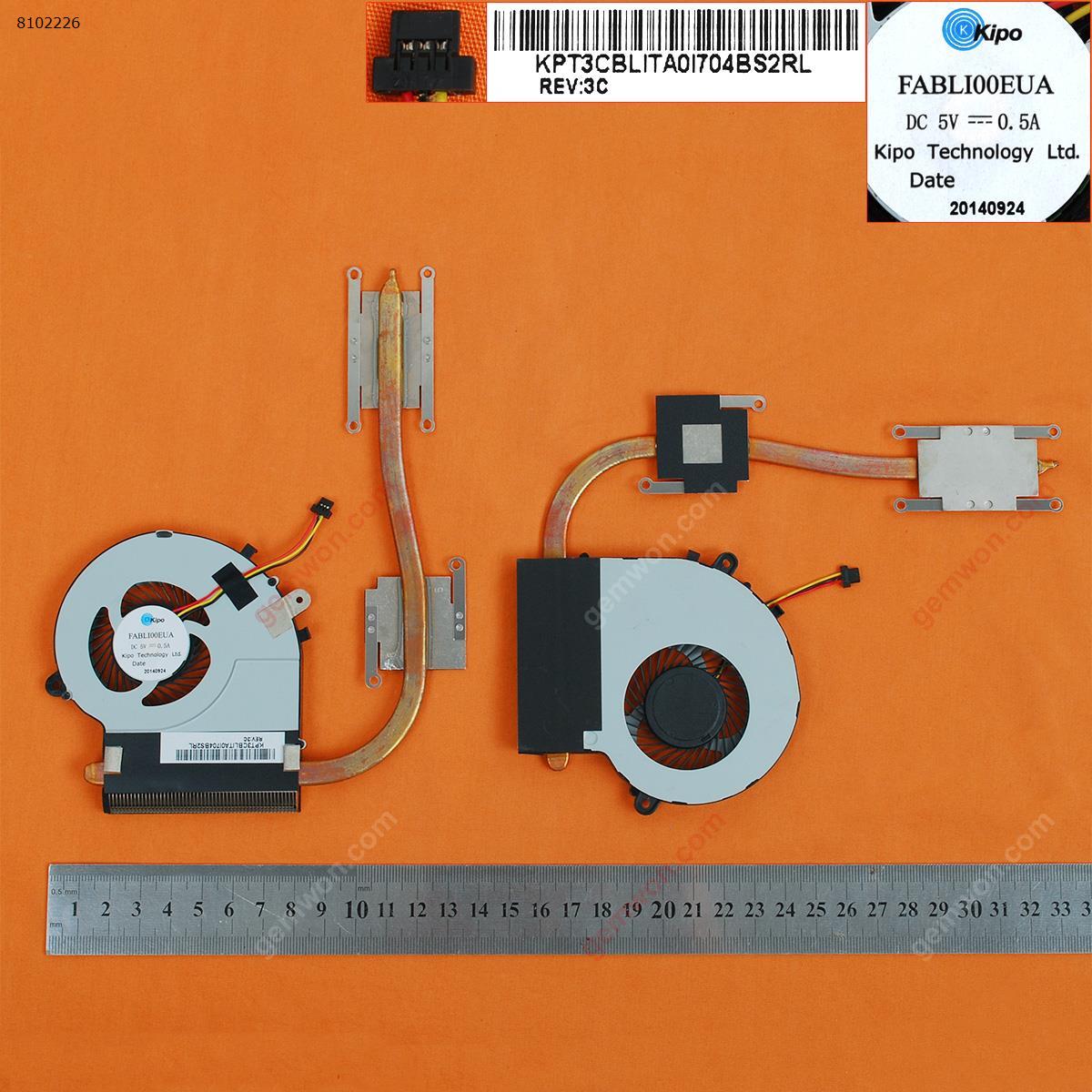 Picture of New Replacement CPU Cooling Fan For Toshiba Satellite L50-B L55-B L50D-B L55T-B L55-B5267 3pin(Independent Graphics,Heatsink ) FABLI00EUA     NFB80A05H    EF75070S1-C090-G99   DFS541105FC0T Layout